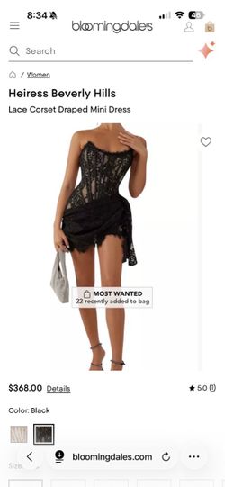 Heiress Beverly Hills Lace Corset Draped Mini Dress