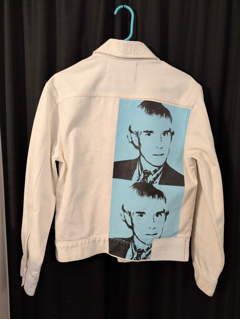 Andy Warhol Calvin Klein White Denim Jacket XS