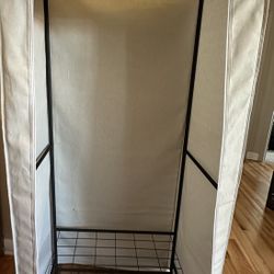 Grey Fabric Wardrobe Closet Organizer