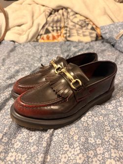 dark cherry doc marten loafers