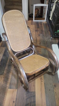 Bentwood Cane Back Rocking Chair