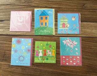 Set of 6 assorted greeting cards