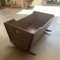 Solid Wood Baby Cradle