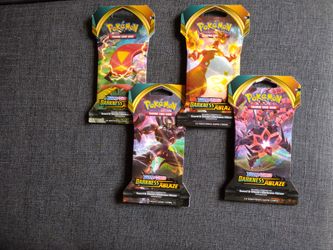 NEW Pokemon Darkness Ablaze Sleeved Booster Packs (x4)