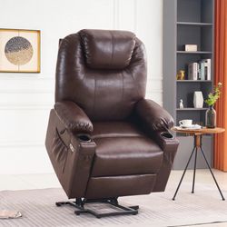 Large Power Lift Recliner Chair with Massage and Heat for Elderly Big and Tall People, 3 Positions, 7516
