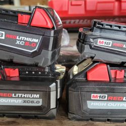 Milwaukee 2.0 5.0 6.0 & 8.0 Battery Kit 