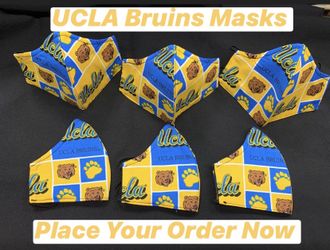 UCLA BRUINS Triple Fabric Custom Handmade Face Masks
