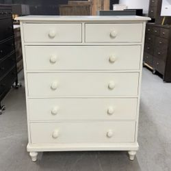 White Pottery Barn 6 Drawer Dresser