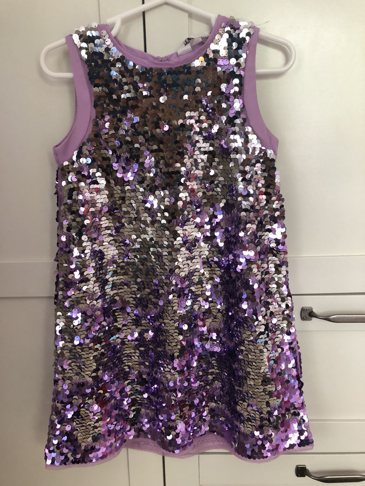 H&M Purple Sequin Party Dress- Size 3/4