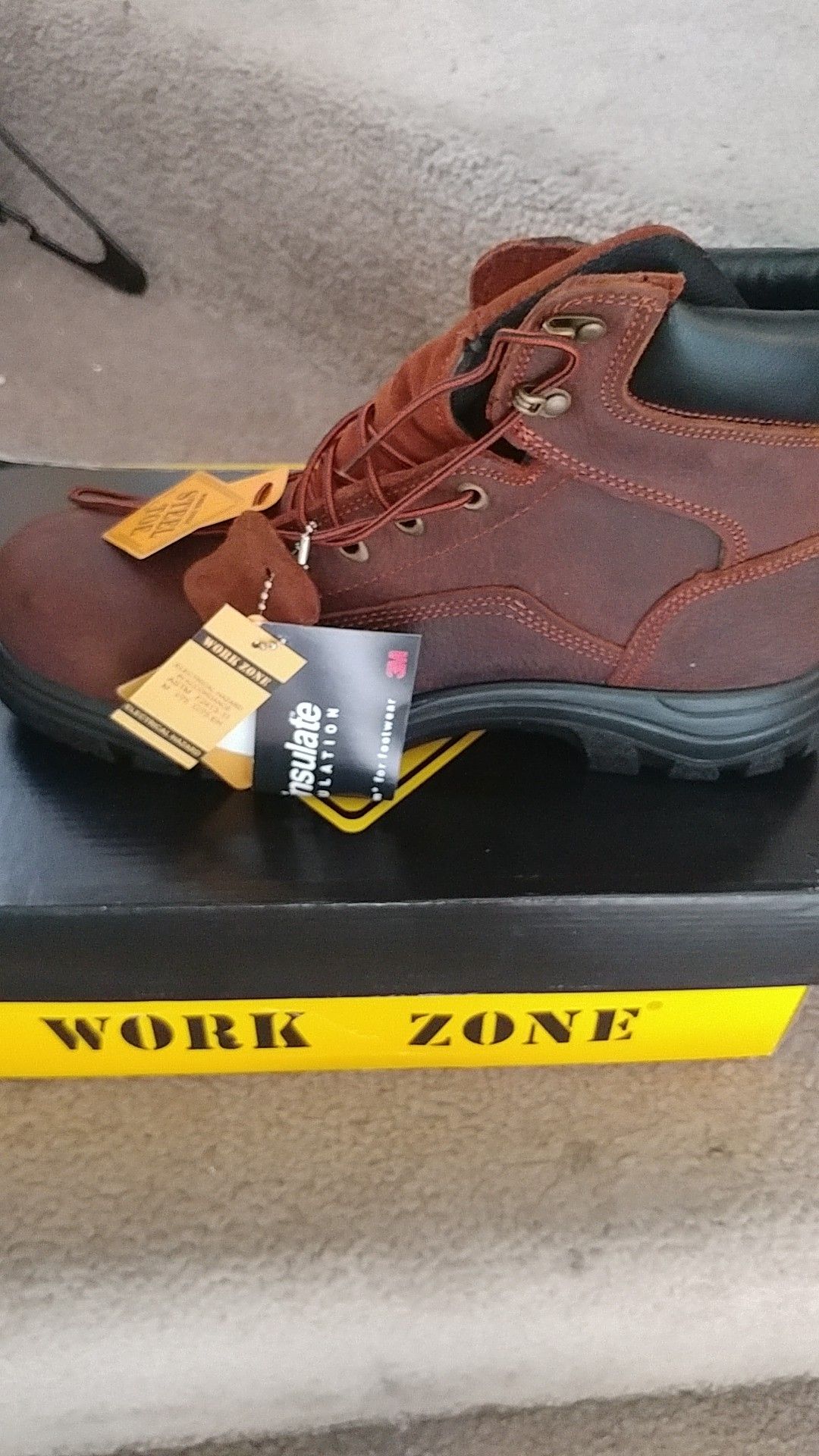Work zone steel toe work boots