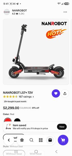 Nanrobot LS7+ 72V Electric Scooter
