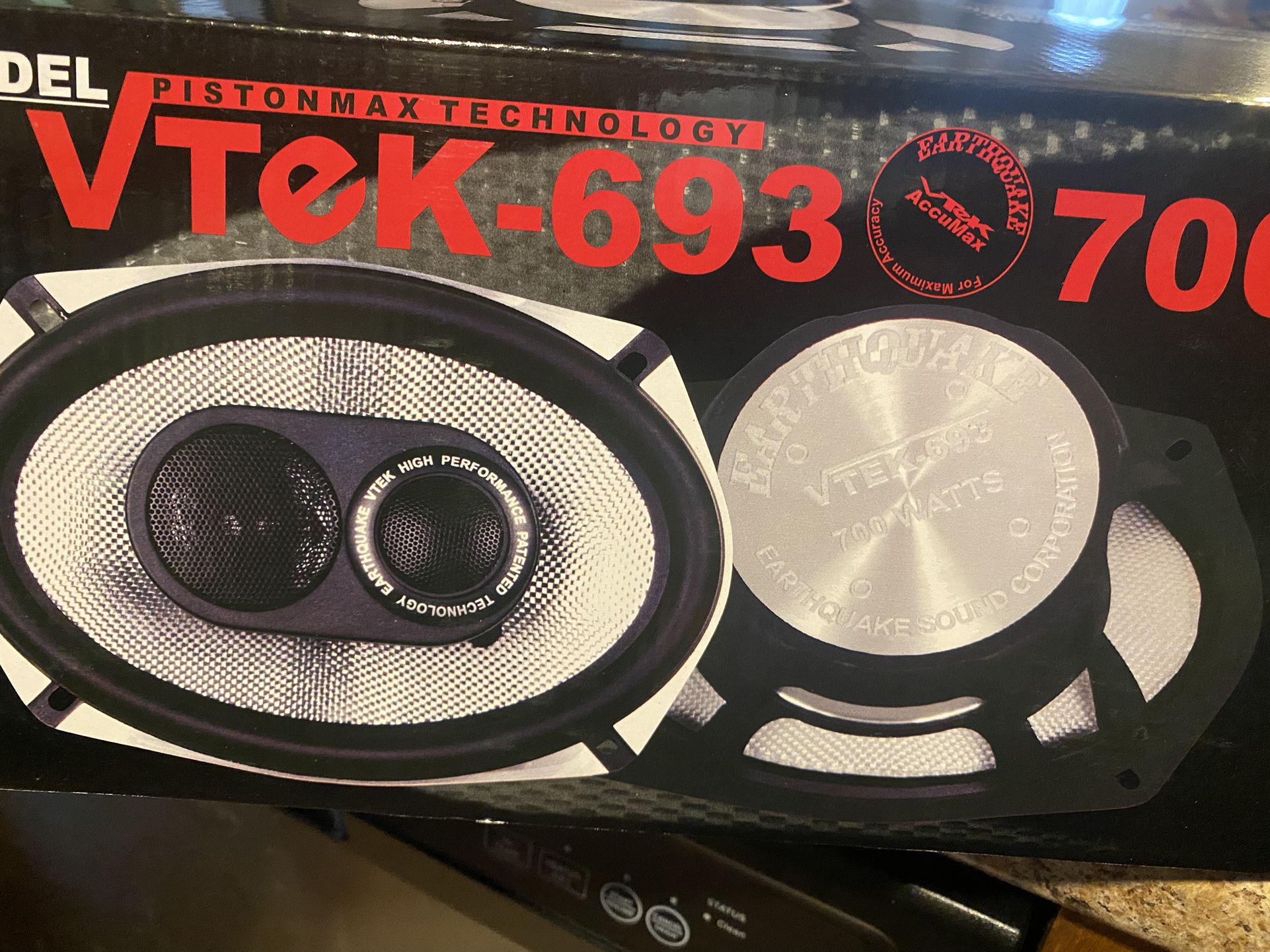 New Earthquake 6x9” V-Tek Car Audio Speakers 