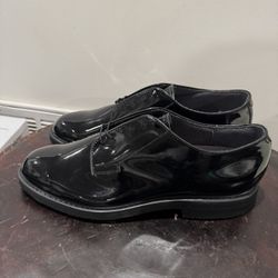 Men’s Bates Glossy Black Men's Oxfords size 16