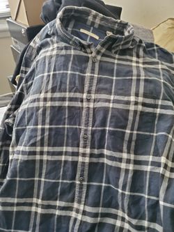 Burberry navy button down long sleeve