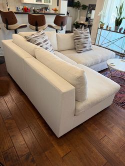 White modular sofa Living Spaces