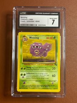 Weezing 45/62 Pokémon Fossil CGC 7