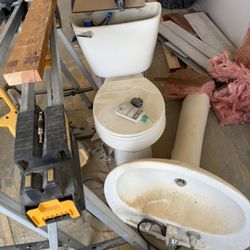 Free Toilet And Pedestal Sink 
