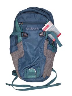 Embark 14L(3.6 Gal) Hydration Backpack Blue Cyclone 2L Bladder Hiking Biking NWT