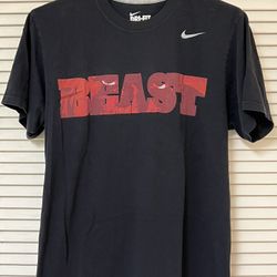 Nike Men’s Dri-fit Beast Black Short Sleeve T-Shirt - Size Medium - GUC