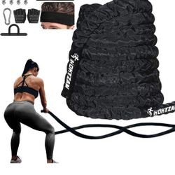 30ft Battle Ropes for Home Gym Workout Equipment 30ft Heavy Rope Professional Workout Battle Ropes with Protective Cover Exercise Equipment Core Stren