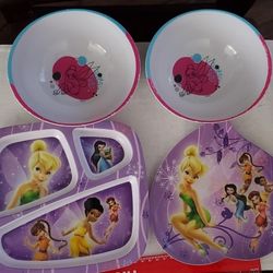 Tinkerbell Set Of 4 Plastic ZAK Designs 