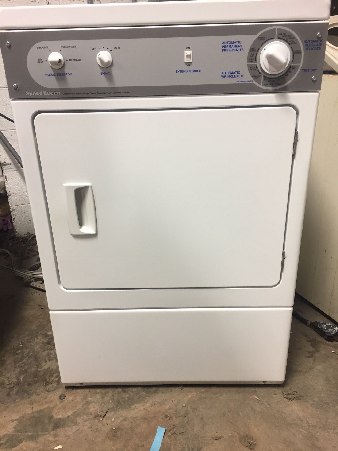 USED SPEED QUEEN COMMERCIAL HEAVY DUTY DRYER ELECTRIC SUPER CAPACITY PLUS COMES WITH 60 DAY WARRANTY