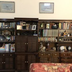 Ethan Allen Bookshelves/Cabinet (4 Pieces)