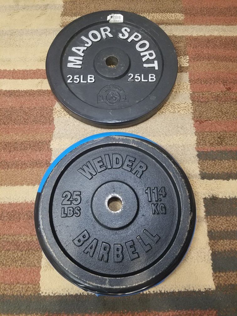 Disc free weights 25 10 6 5 3 2 pounds libras pesas gym.