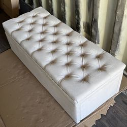 Brand New Beige Ottoman 50x20