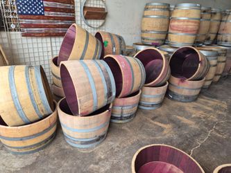 Half Wine Barrel Planters