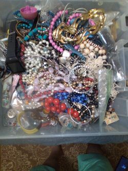 Lots and lots of necklace s .. chokers pearls gemstones all kinds of necklaces over 50 necklaces all wearable or resellable