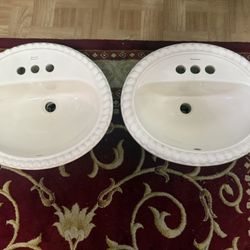 Two Porcelain Sinks Brand American Standard Color Cream/pearl Good Quality Good Condition!🌺