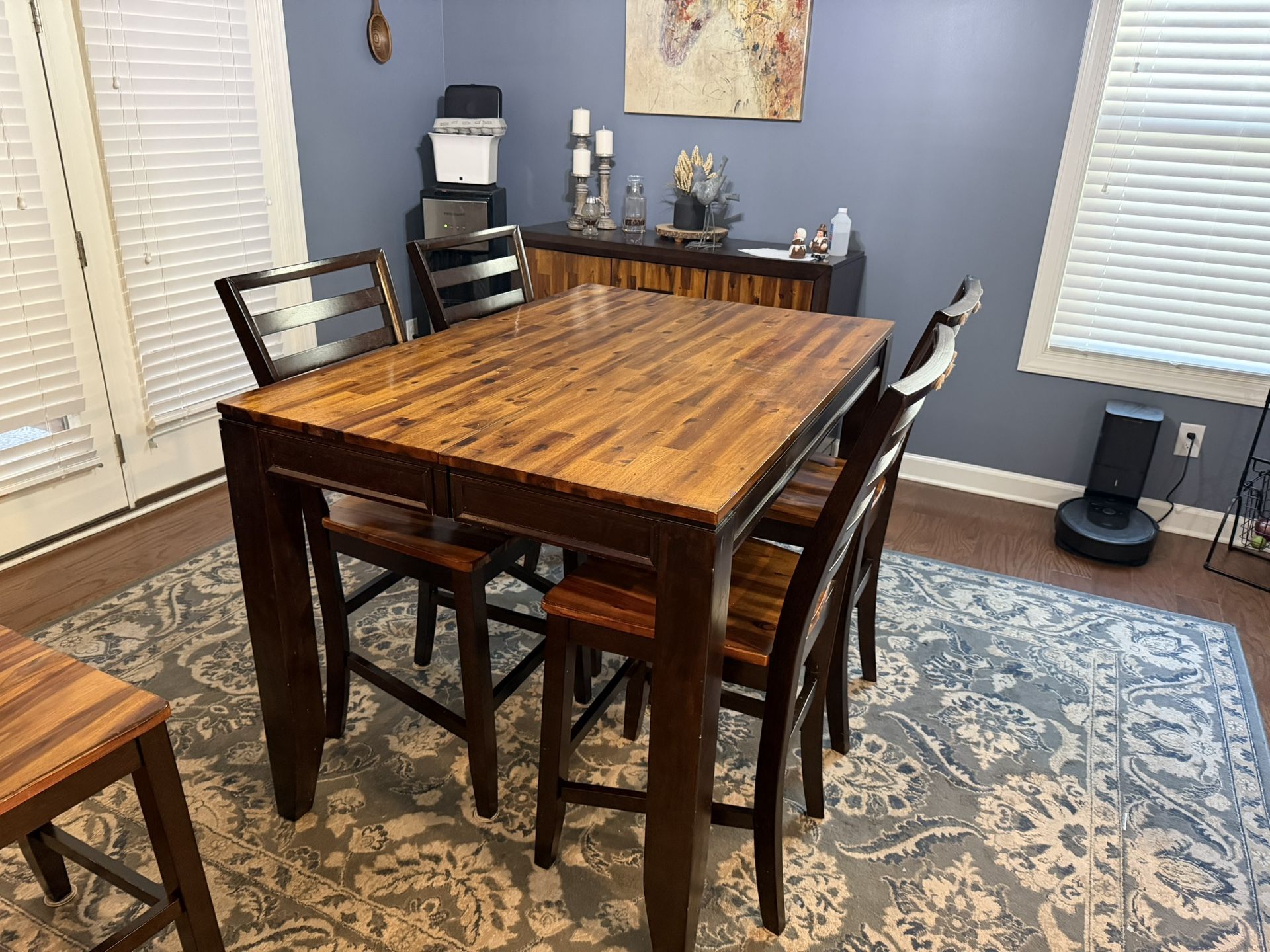 Counter Height Dining Table With Sideboard