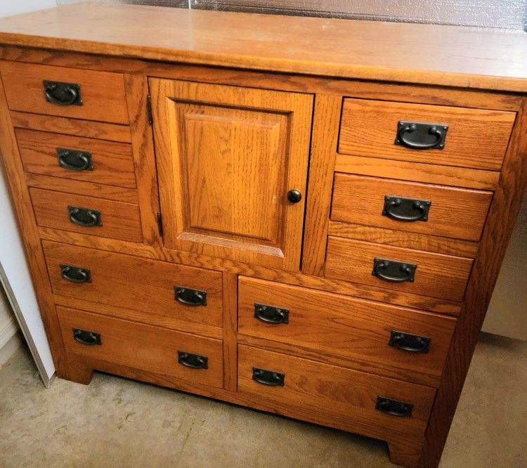 Dresser, Light Wood, Real Oak