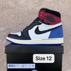 Air Jordan 1 Fragment x Union LA Varsity Red Sport Royal Mens size 12