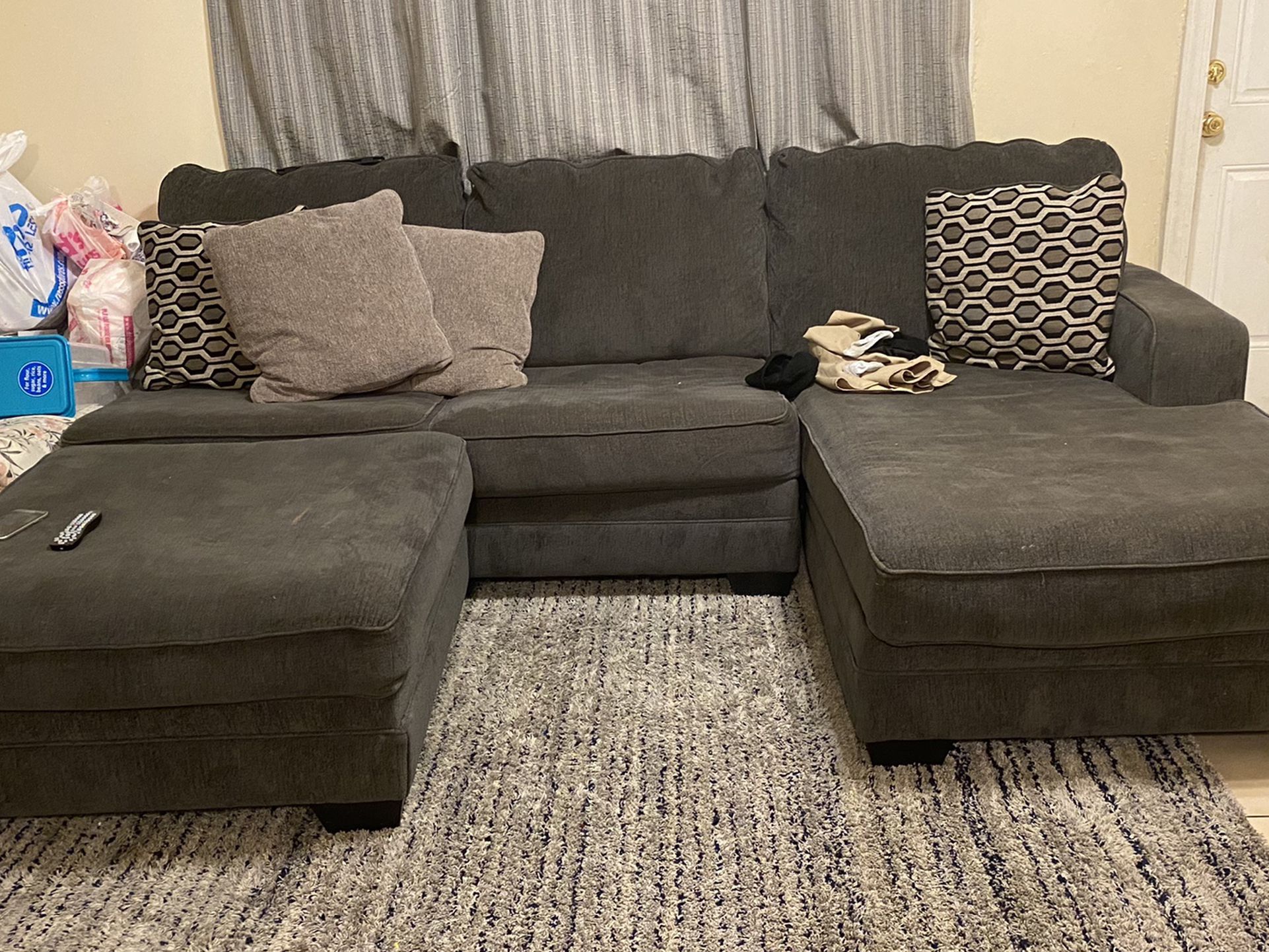 Charcoal Grey Sectional Couch