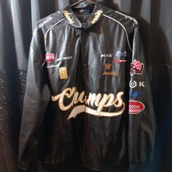 Men's Medium Eden Varsity Print Vintage Graphic Baseball Jacket