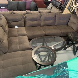 Chocolate Sectional Couch 
