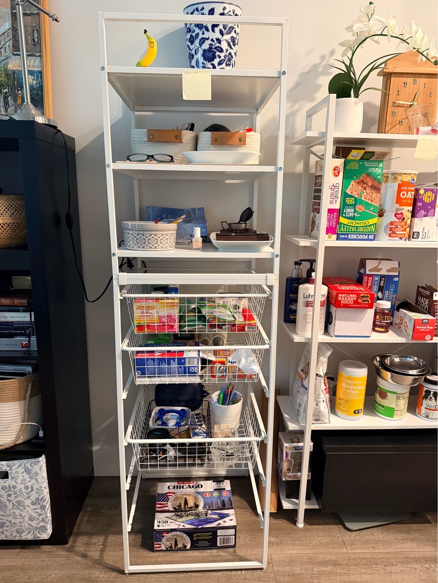 3 Storage racks - white metal - IKEA
