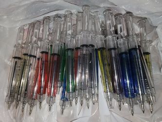 24 pc syringe-shaped novelty ballpoint pen