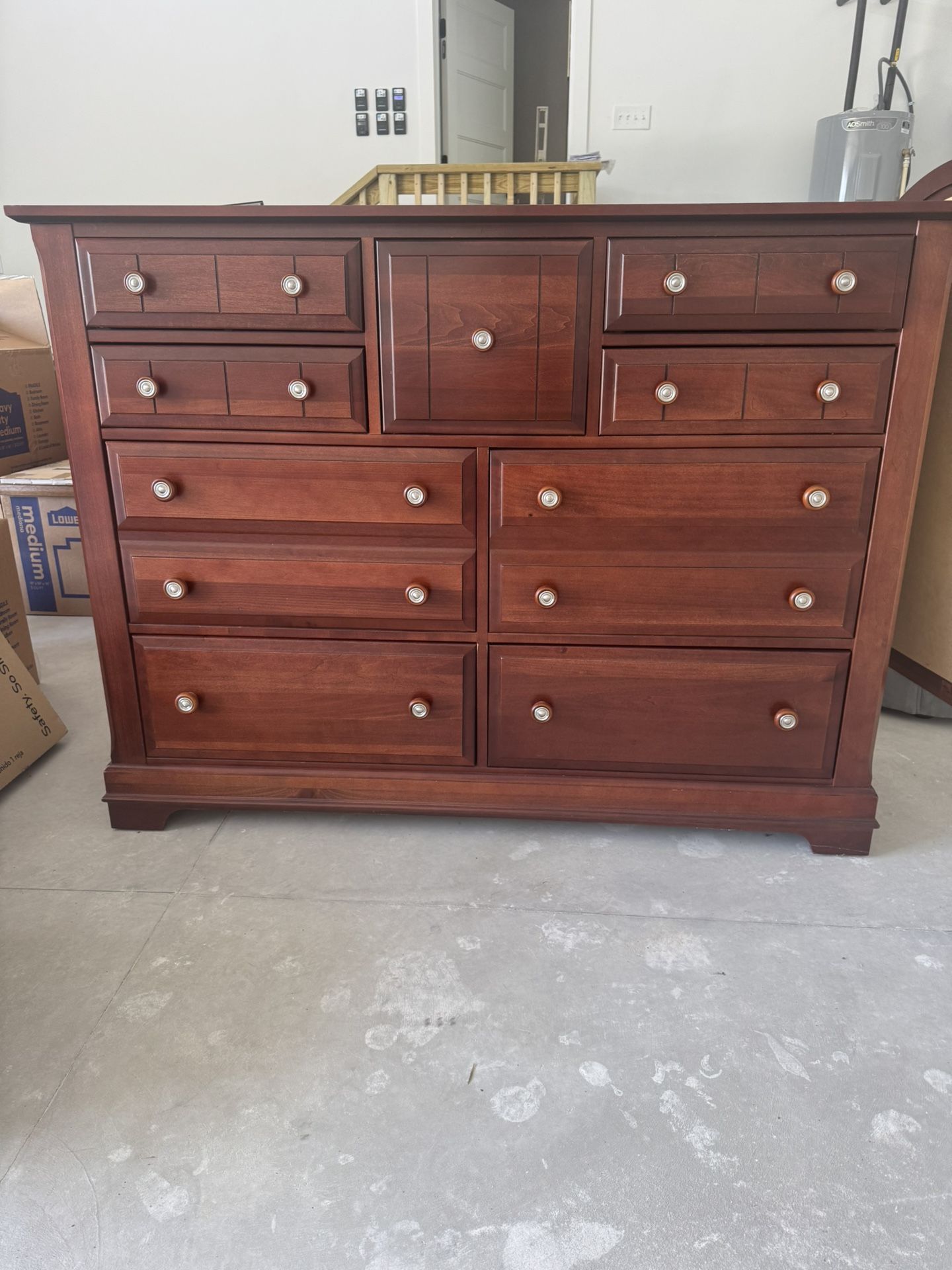 Cherry Dresser With Mirror