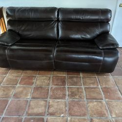 Free leather Reclining Sofa 