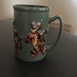 Vintage Disney green mug tigger.