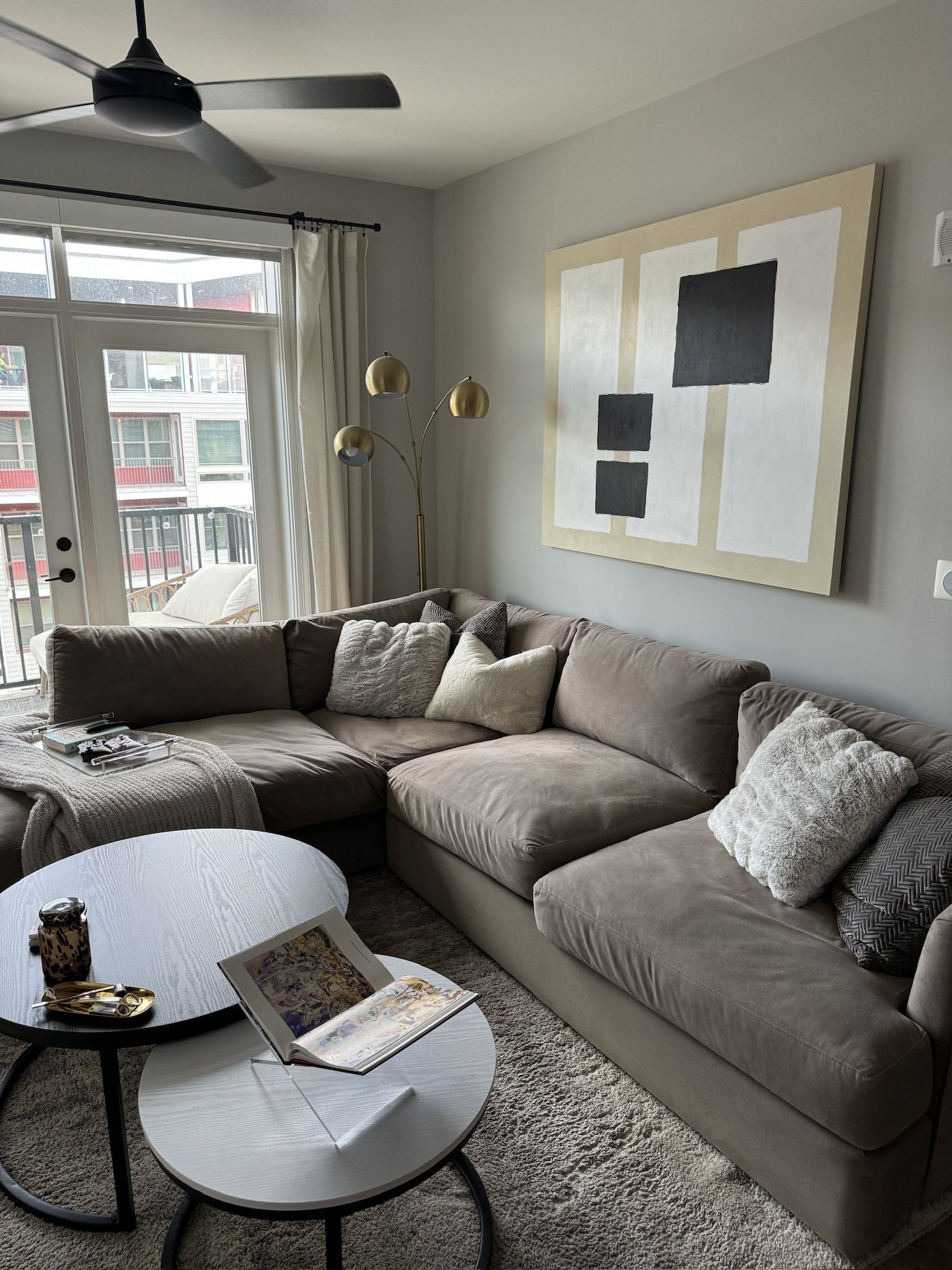 Custom 2-Piece Deep Sectional Sofa – 118” Wide
