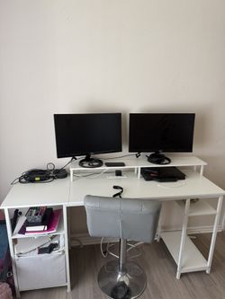 Office desk monitors & White board