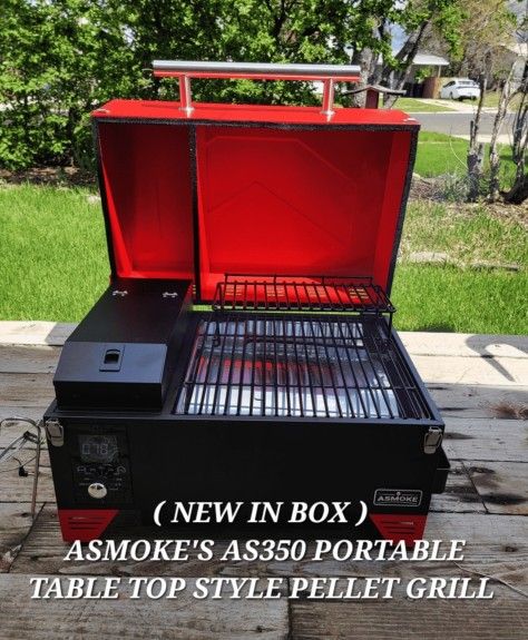 ASMOKE AS350 portable wood pellet BBQ grill & smoker. (NEW IN BOX)