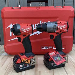Milwaukee M18 FUEL 18V Lithium-lon Brushless Cordless Hammer Drill and Impact Driver Combo Kit (2-To