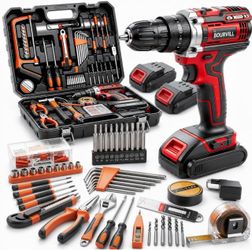 Bourvill Cordless Drill Tool Kit with Case