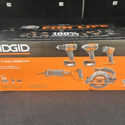 18V Cordless 5-Tool Combo Kit with (2) 4.0 Ah Batteries, Charger - BRAND NEW NOT OPENED. Drill, saws
