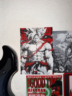 Dragon Ball Z Super Saiyan Anime hueforge Art Print (120x170mm)